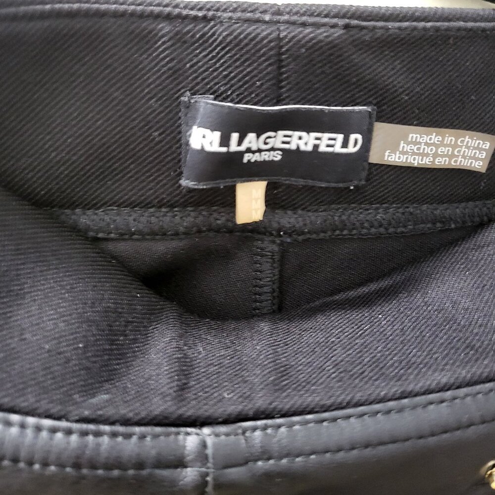 Karl Lagerfield Faux Leather Pants